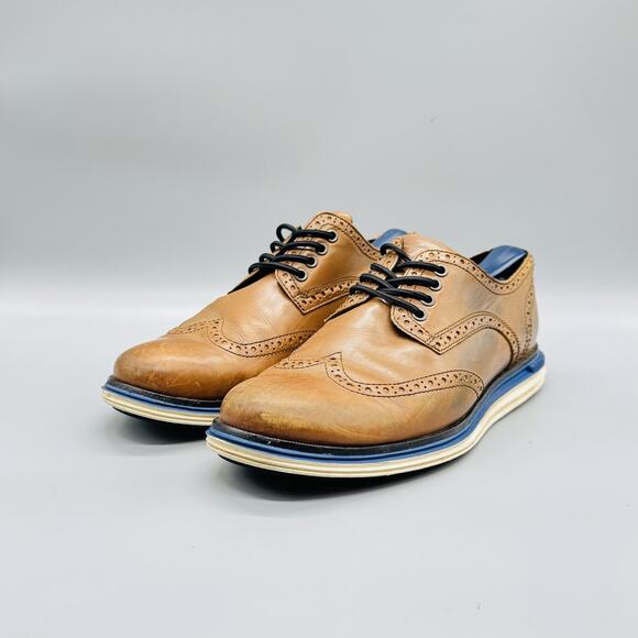 Cole Haan Shoes Mens 8 Brown Leather OriginalGrand Wingtip Oxford Dress Brogue main image 6